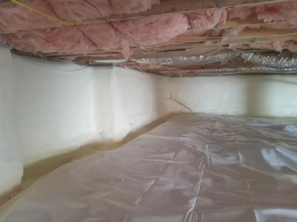 Crawl space encapsulation with closed-cell spray foam for Metal Roof Coating in Garfield